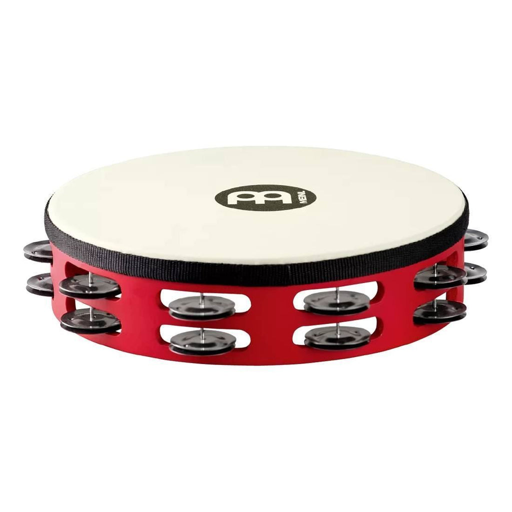 Meinl TAH2BK-R-TF Black Plated Steel Jingles Tambourine 2 Rows in Red