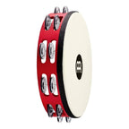 Meinl TAH2BK-R-TF Black Plated Steel Jingles Tambourine 2 Rows in Red