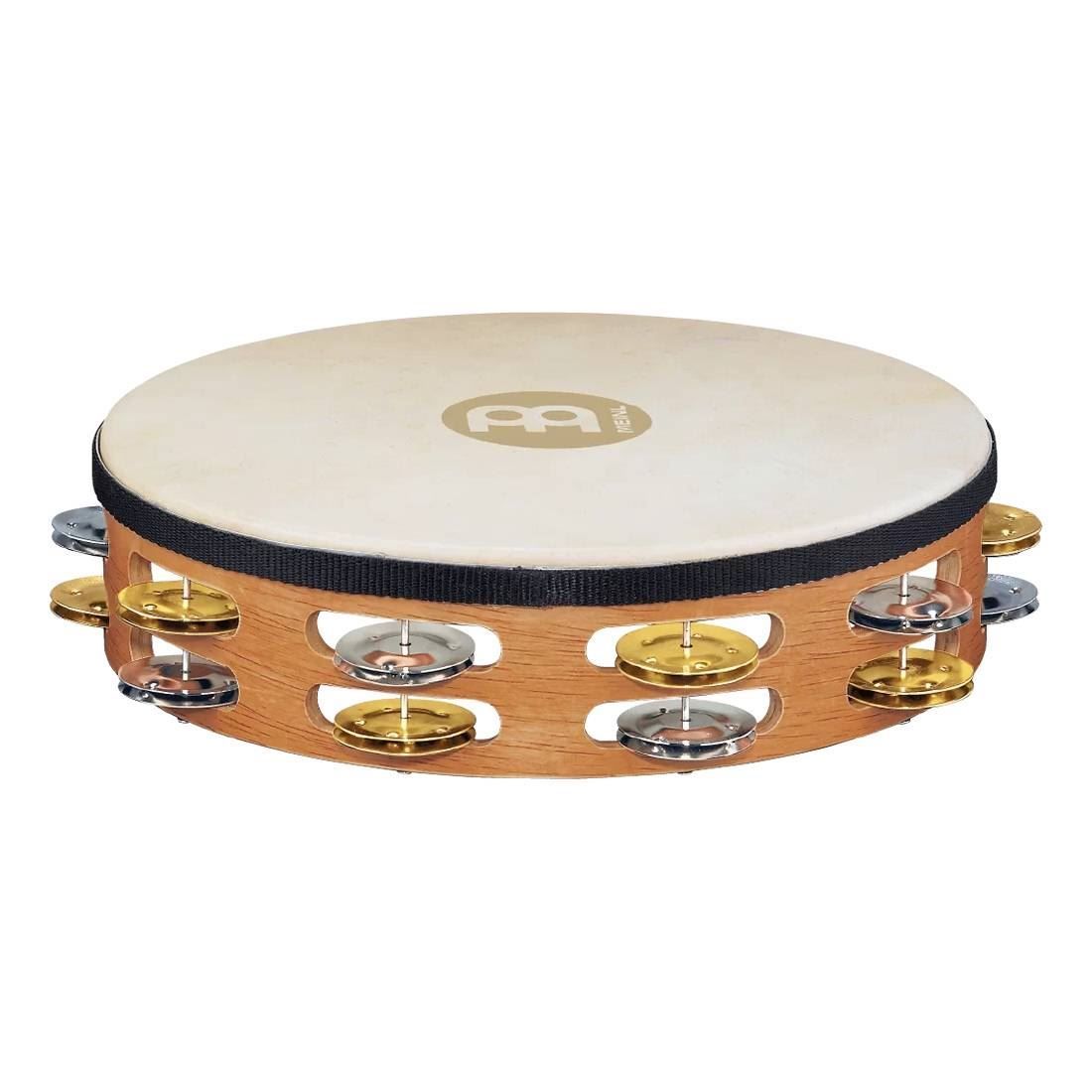 Meinl TAH2M-SNT Dual Alloy Jingles Tambourine 2 Rows in Super Natural