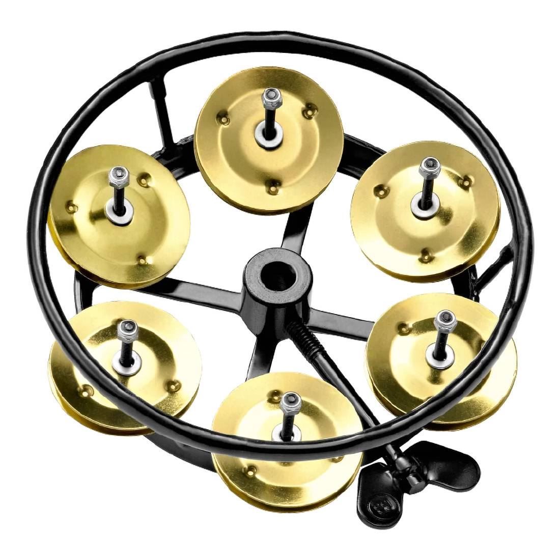 Meinl THH1B-BK Hi-Hat Tambourine with Brass Jingles in Black
