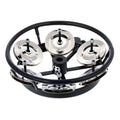 Meinl THH1BK Hi-Hat Tambourine with Stainless Steel Jingles in Black
