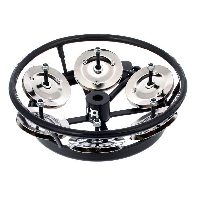 Meinl THH1BK Hi-Hat Tambourine with Stainless Steel Jingles in Black