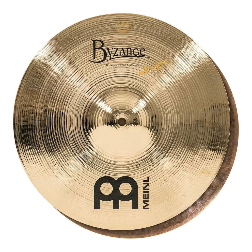 Meinl Byzance Brilliant 14 Inch Serpents Hi Hats Cymbals