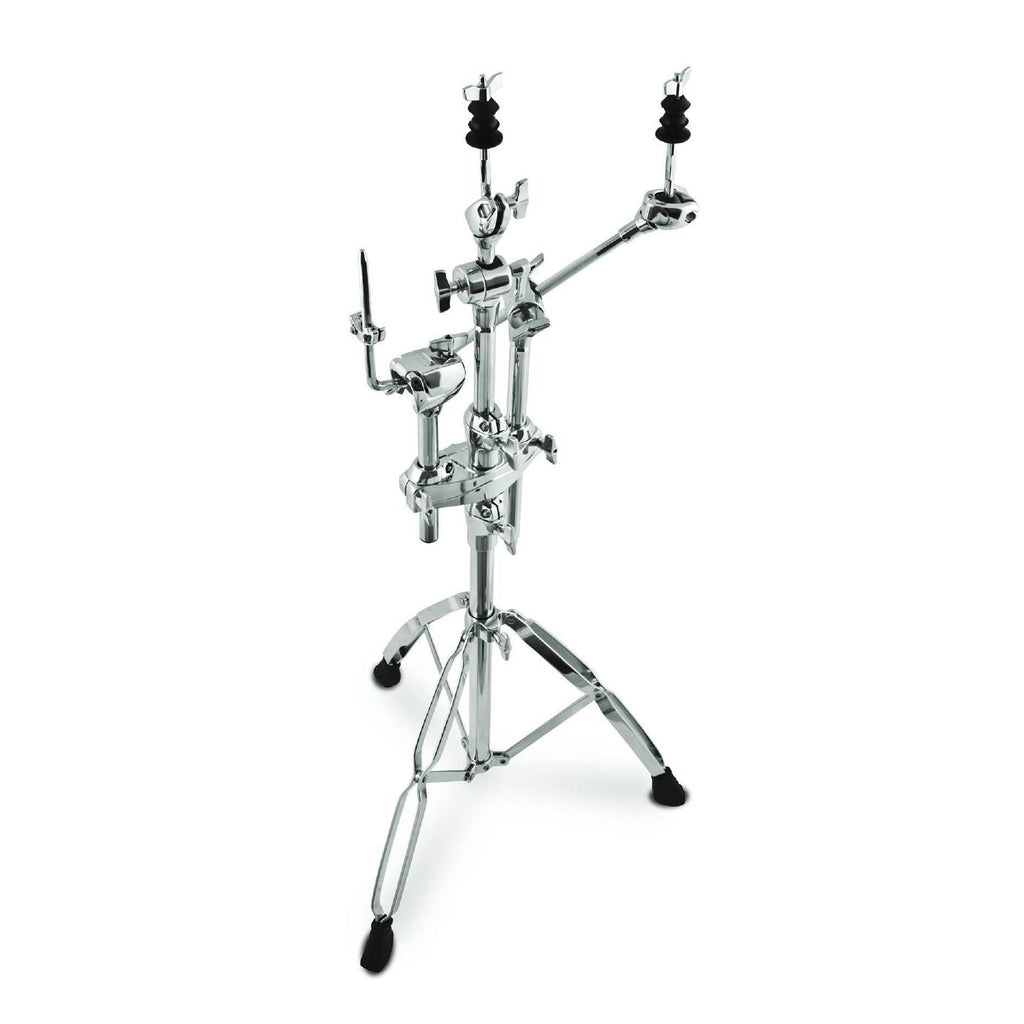 Mapex TS965A cymbal and tom combo stand with two boom arms, sturdy drum hardware for mounting cymbals and drums.