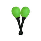 Mano EM122 Percussion Egg Shaped Maracas with Plastic Handle - Green