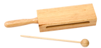 Mano Percussion Wood Tone Block with Handle - 7inch Long