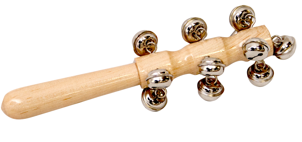 Mano Percussion EM349 Sleigh Bells with 13 Bells on Wood Handle