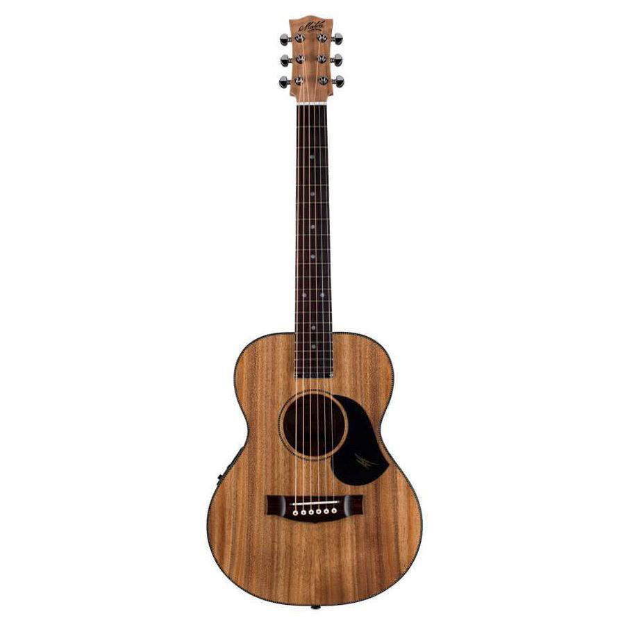 Maton EMBW6 Blackwood Mini Acoustic Guitar with a natural wood finish and compact body, perfect for travel and small performances.