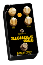 Danelectro Nichols 1966 Fuzz Drive effects pedal with vintage-style black enclosure and control knobs for guitar distortion and fuzz