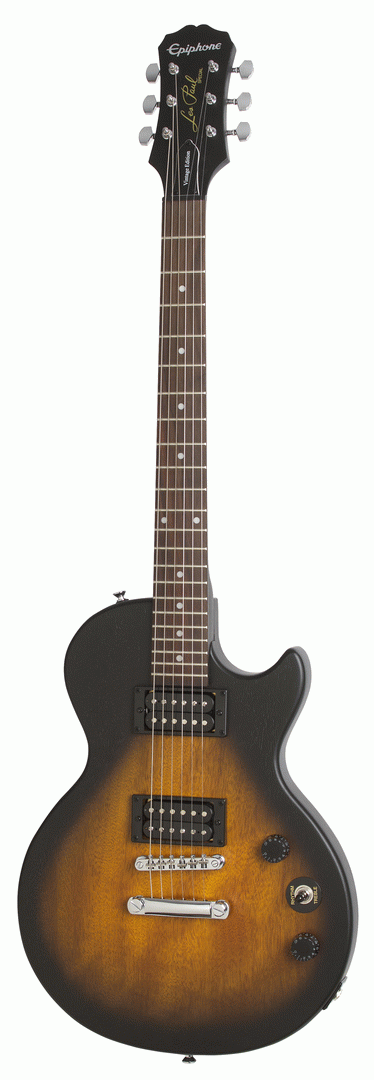 Electric guitar by EPIPHONE, Les Paul Special VE in vintage sunburst finish, featuring dual humbucker pickups and a classic design.