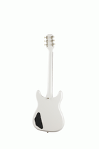 Polaris White Epiphone Crestwood Custom electric guitar with double-cutaway body and vintage-style pickups.