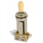 DiMarzio EP1101 3-Way Toggle Switch Straight Long - Cream Knob