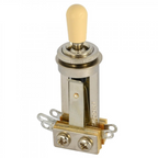 DiMarzio EP1101 3-Way Toggle Switch Straight Long - Cream Knob