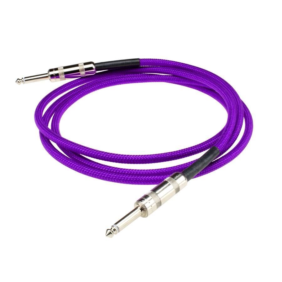 DiMarzio EP1710PL 10-foot electric purple guitar cable with sturdy connectors, designed for professional electric guitar setups.