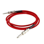 Red DiMarzio EP1710R 10-foot professional guitar cable with sturdy connectors and flexible design for reliable instrument connection.