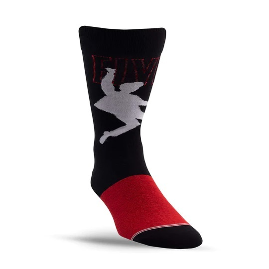 Perris Licensed Elvis 68 Comeback Large Crew Socks in Black-1 Pair