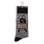 Perris Licensed Elvis Jailhouse Rock Large Crew Socks in Grey-1 Pair