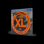 D'Addario Pro Steels electric guitar strings 10-46 set, showing the packaged strings and branding on the product.