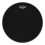 Remo Ambassador Ebony 15-inch drumhead, professional drum head for drums, with black ebony finish and durable construction.