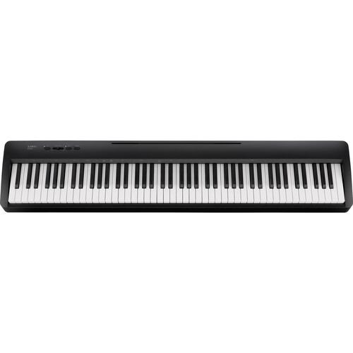 Kawai ES60 black portable digital piano with sleek design and full keyboard, ideal for home or stage use.