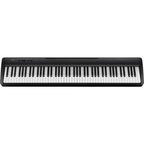 Kawai ES60 black portable digital piano with sleek design and full keyboard, ideal for home or stage use.