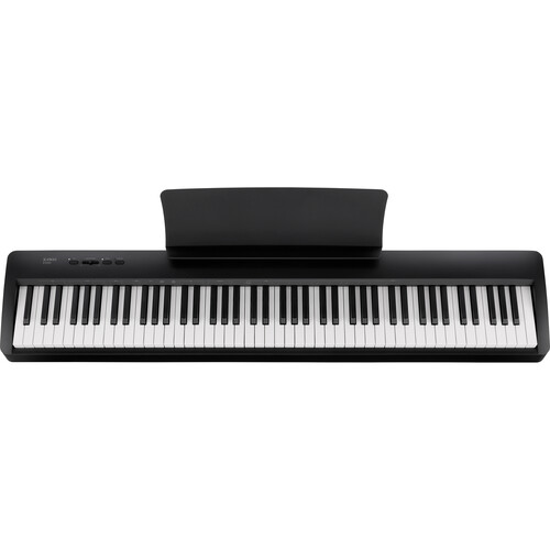 Kawai ES60 black portable digital piano with full-sized keys and sleek design, ideal for beginners and musicians.