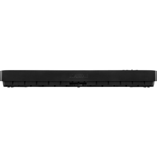 Kawai ES60 black portable digital piano with sleek design and full-sized keyboard, ideal for home or on-the-go music practice.