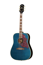 Epiphone Miranda Lambert Bluebird acoustic guitar in bluebonnet finish with case, featuring a natural wood body and steel strings.