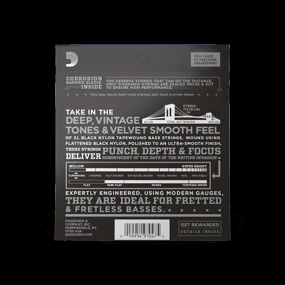 D'Addario ETB92S 50-105 Medium Short Scale Tapewound Bass Guitar Strings