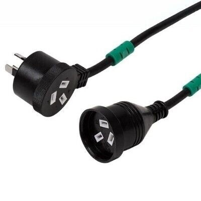Piggyback Extension Power Cord - Black - 20m