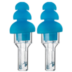 Etymotic ER20 Plug Standard Clear Stem with Blue Tip in clamshell packaging, headphone accessory for noise reduction and comfort.