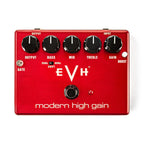 MXR EVH Modern High Gain Effects Pedal with metal enclosure and control knobs, designed for electric guitar tone shaping