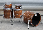 Evetts 20/10/12/14/16 5pc Drum Shell Pack - High Gloss Smoked Figured Tasmanian Oak Veneer