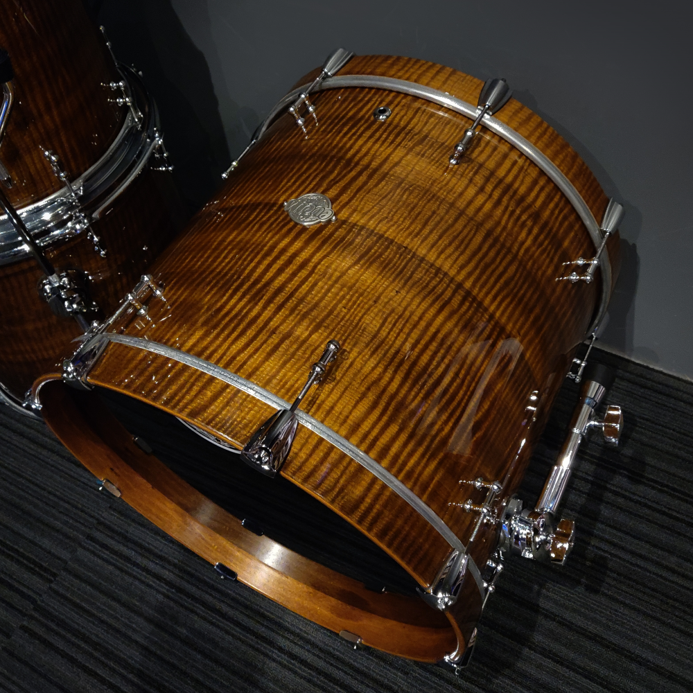 Evetts 20/10/12/14/16 5pc Drum Shell Pack - High Gloss Smoked Figured Tasmanian Oak Veneer