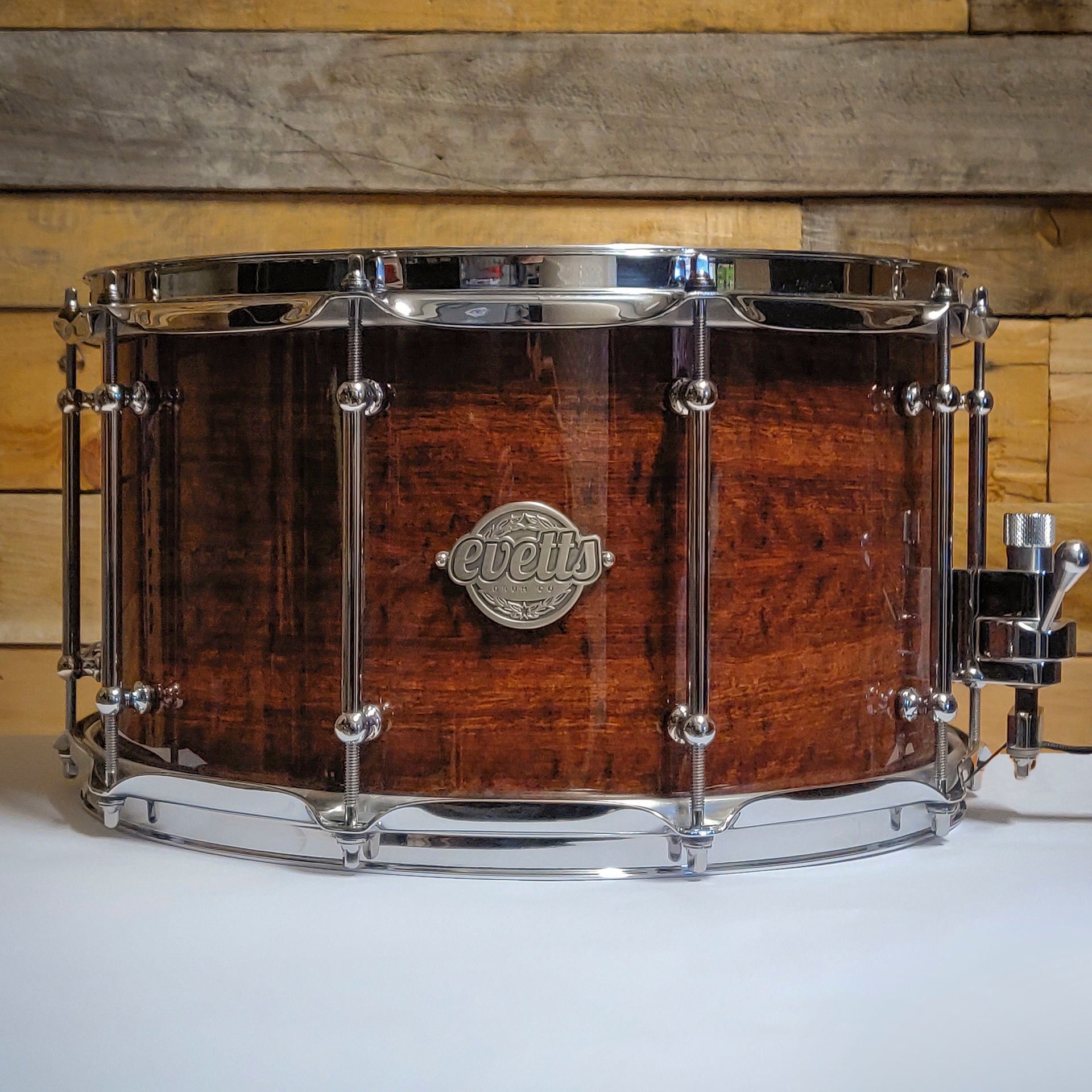 Evetts 14 x 8 inch Jarrah Snare Drum - High Gloss