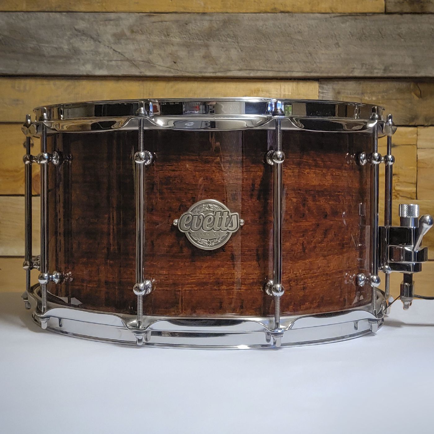 Evetts 14 x 8 inch Jarrah Snare Drum - High Gloss