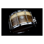 Evetts 14 x 8 inch Jarrah Ply Snare Drum in Smooth Satin - Blackheart Sassafras