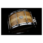 Evetts 14 x 8 inch Jarrah Ply Snare Drum in Smooth Satin - European Olive Ash