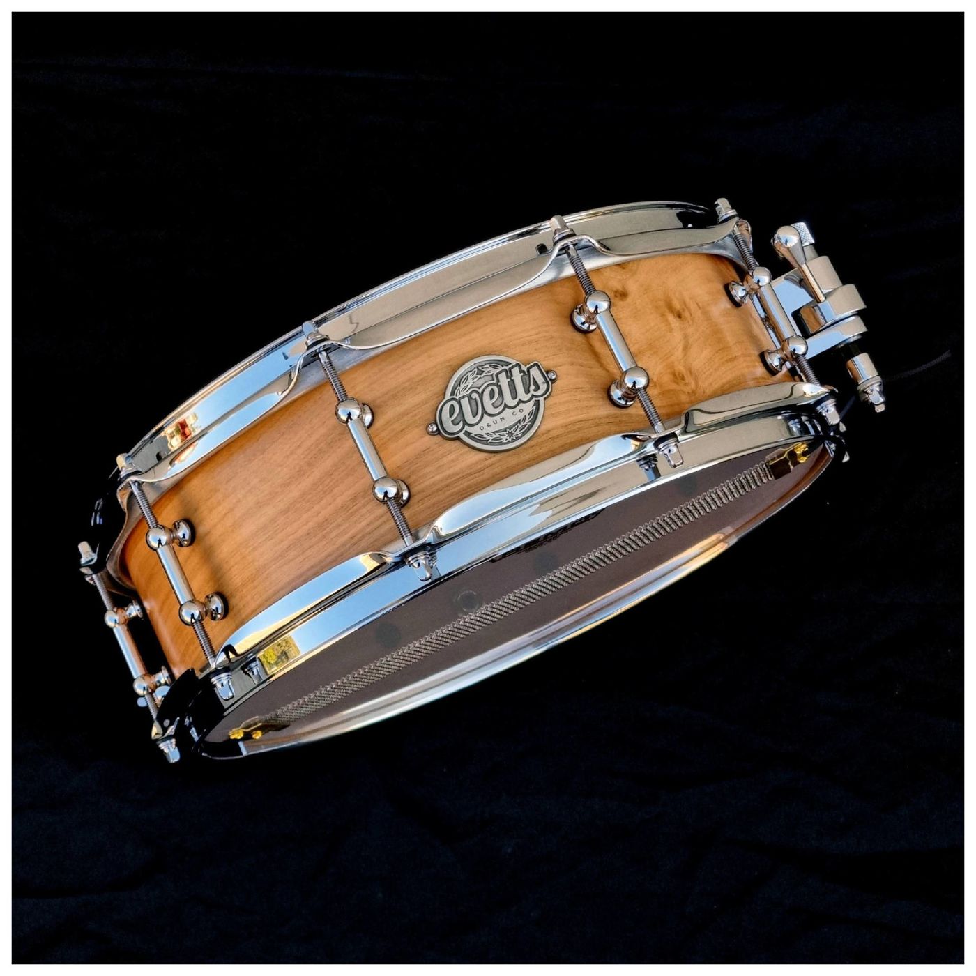 Evetts 14 x 4.5 inch Tasmanian Blackwood Snare Drum - Smooth Satin