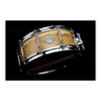 Evetts 14 x 5.5 inch Jarrah Ply Snare Drum in Smooth Satin - European Olive Ash