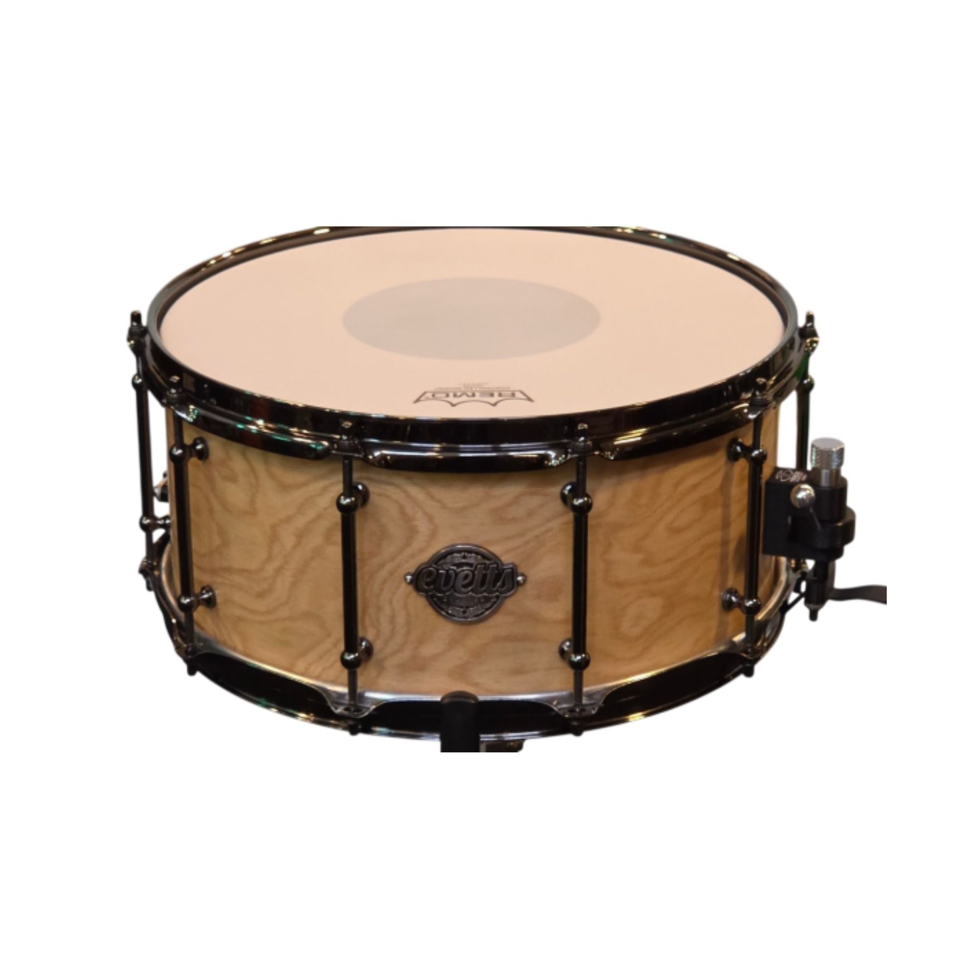 Evetts 14x6.5 Jarrah - Snare Drum - Smooth Satin - Oak Swirl Veneer