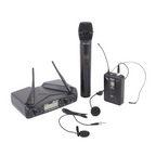 Eikon WM700DKITA Handheld + Belt Pack with Headset & Lapel Dual Wireless System