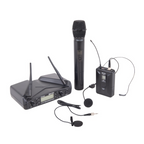 Eikon WM700DKITA Handheld + Belt Pack with Headset & Lapel Dual Wireless System