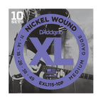 D'addario EXL115 10 Pack 11-49 Medium Electric Guitar Strings
