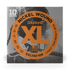 DAddario EXL140-10P Nickel Wound Electric Guitar Strings, Light Top/Heavy Bottom, 10-52, 10 set