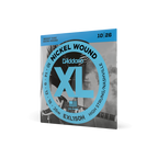 D'Addario EXL150H high strung electric guitar strings in 10-26 gauge for Nashville tuning on a guitar.