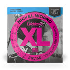 D'Addario EXL150 10-46 regular light 12-string electric guitar strings, showing the packaged strings and branding.