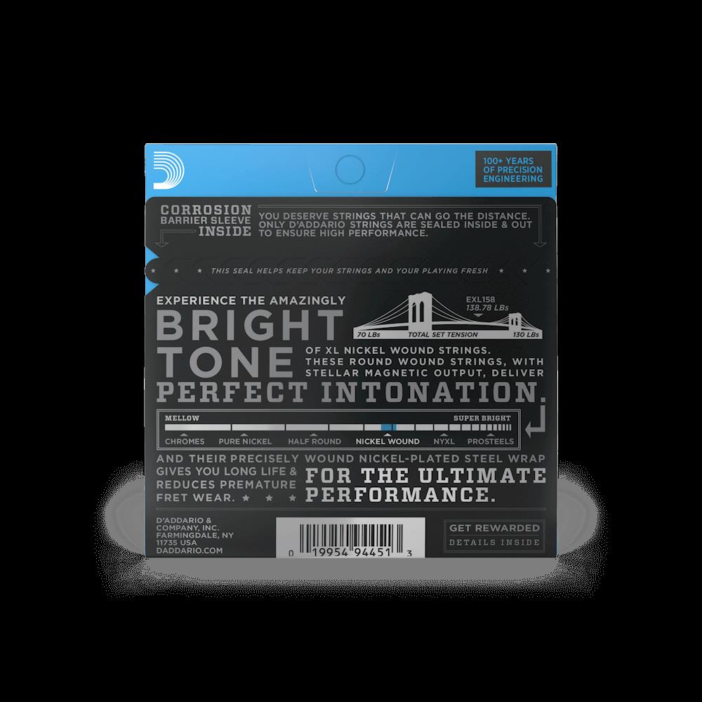 D'Addario EXL158 13-62 Light Baritone Electric Guitar Strings