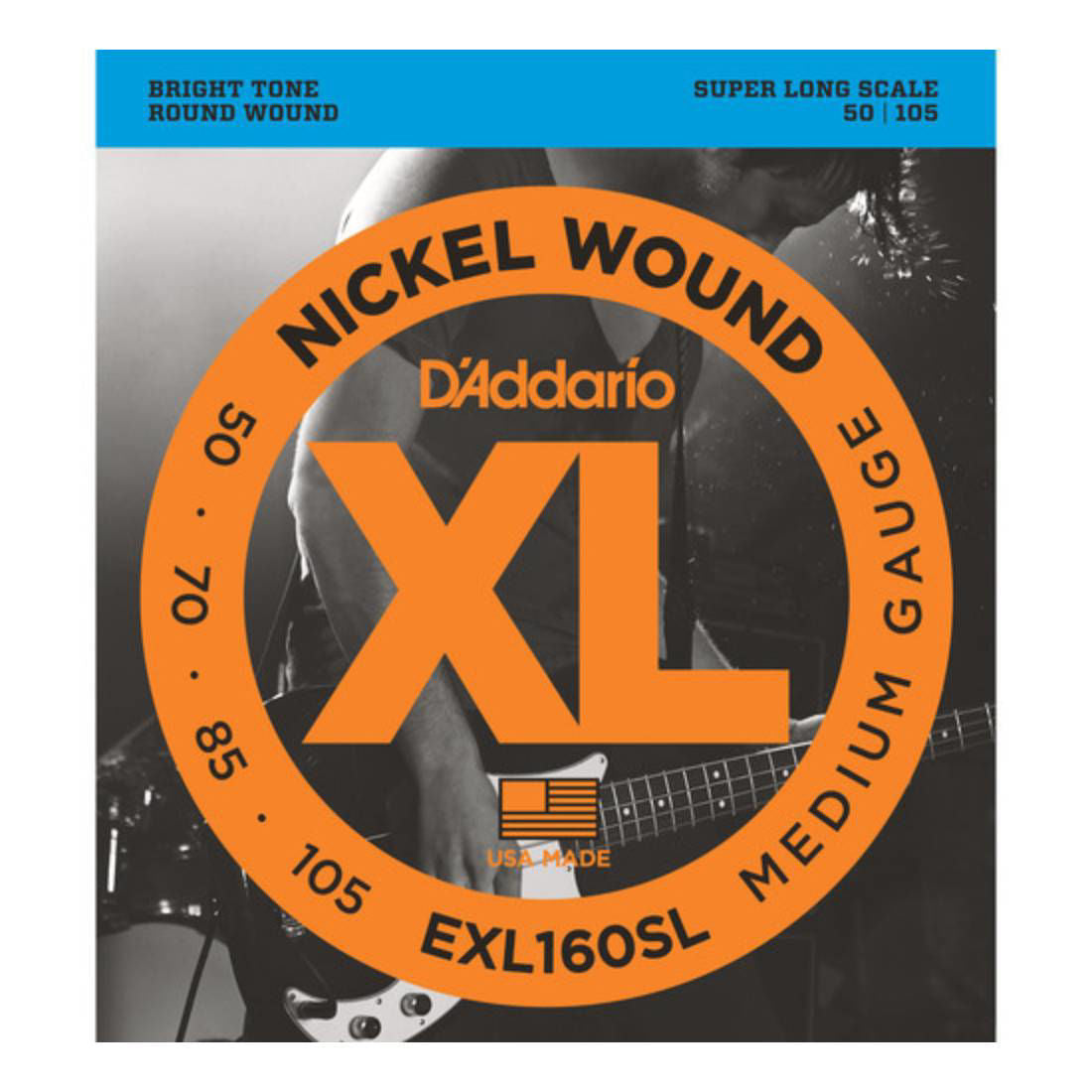 D'Addario EXL160SL 50-105 Medium Super Long Scale Bass Guitar Strings