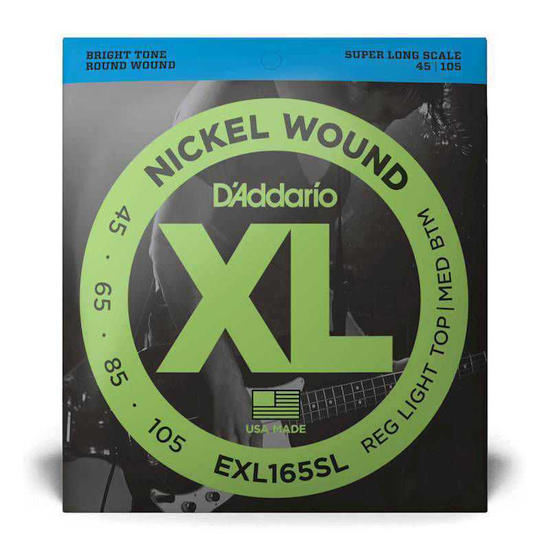 D'Addario EXL165SL 45-105 Custom Light Super Long Scale Bass Guitar Strings